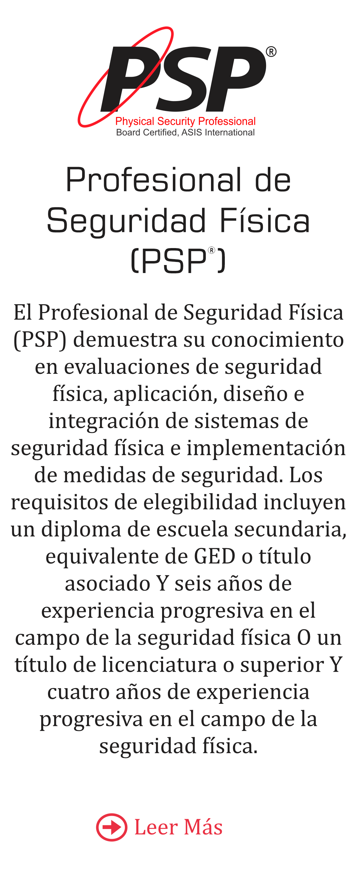 Physical Security Professional PSP
