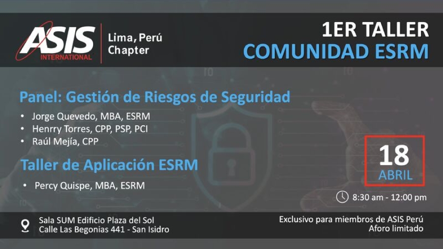 1er Taller de la Comunidad ESRM